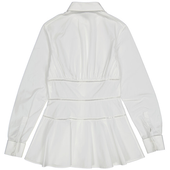 Alaïa Ladies White Japanese Poplin Corset Shirt, Brand Size