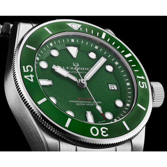 Alexander Alexander 2 Automatic Green Dial Men's Watch A520-04