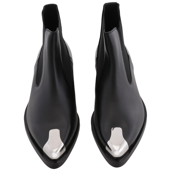 ショートブーツ・ブーティ ALEXANDER MCQUEEN BLACK LEATHER ARMADILLO ANKLE BOOTS Alexander McQueen | Armadillo Ankle Boot | Heeled Ankle