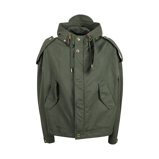 Alexander Mcqueen Men's Green Hooded Jacket, Brand Size 46