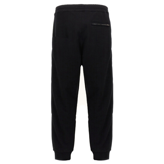 Alexander Mcqueen Black Side Band Joggers Pants, Size Small 705012