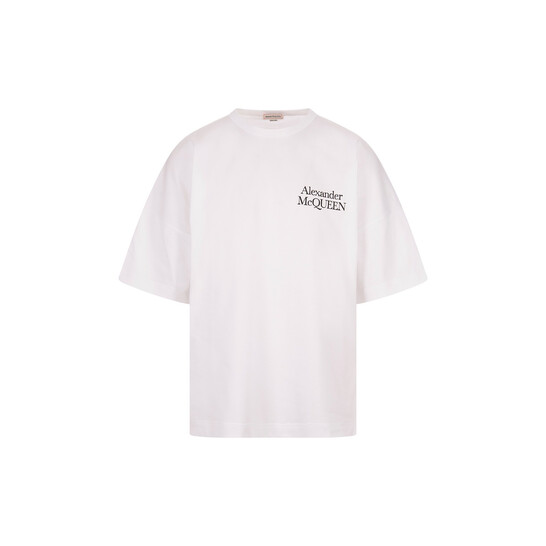 Tシャツ・カットソー ALEXANDER MCQUEEN Men T Shirts 759442 WHITE Alexander McQueen logo-print short-sleeved T-shirt | White