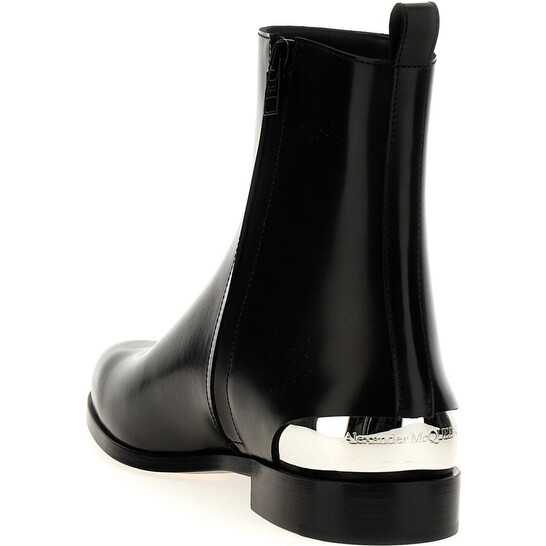 ショートブーツ・ブーティ ALEXANDER MCQUEEN 'Slash' ankle boots Black Alexander McQueen Slash Pointed-Toe Ankle Boots Women's - POIZON