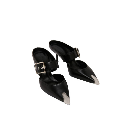 サンダル・ミュール alexander mcqueen PUNK SANDAL WITH BUCKLE Alexander McQueen Punk Sandal With Buckle from $814.00 - on