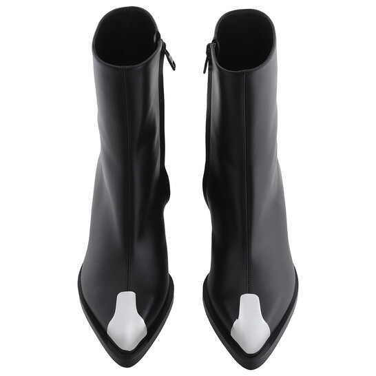 Alexander Mcqueen Punk Leather Ankle Boots, Brand Size 35 ( US