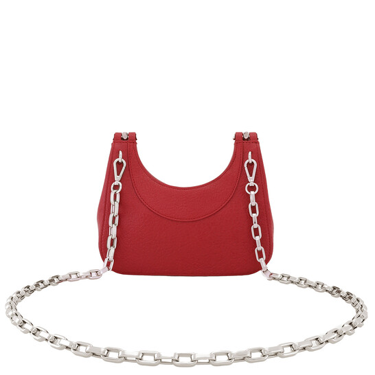 Alexander Mcqueen Red/Silver Ladies Mini T-bar Bag 803525
