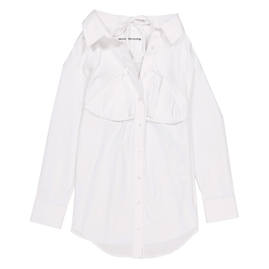 Alexander Wang Ladies White Layered Bikini Shirt, Size X-Small