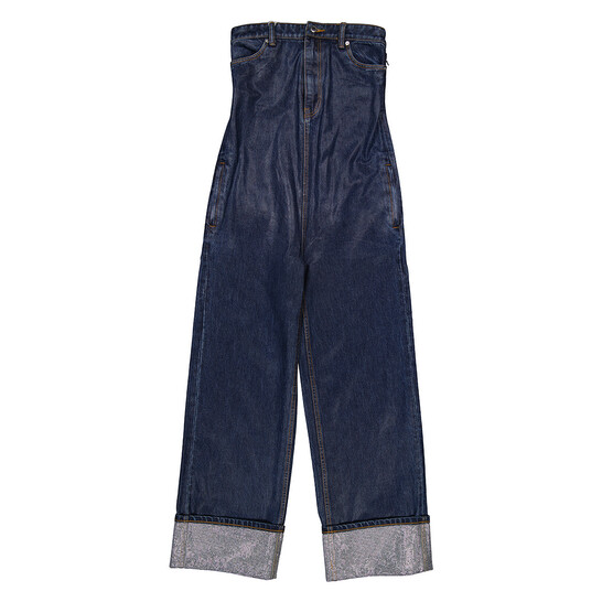 Alexander Wang Strapless Denim Jumpsuit, Brand Size 2