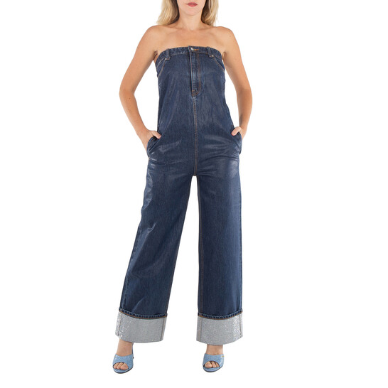 Alexander Wang Strapless Denim Jumpsuit, Brand Size 2