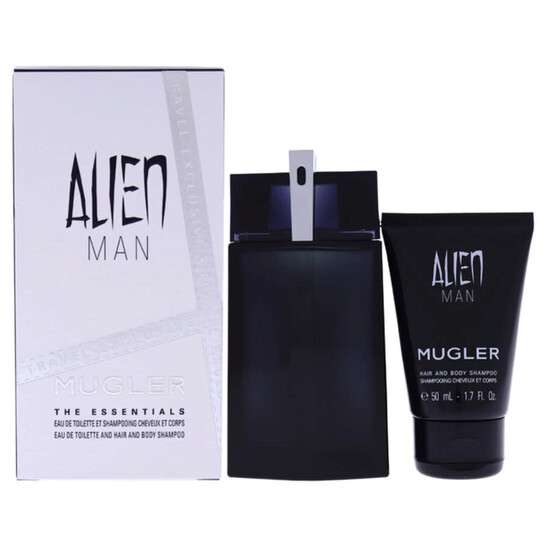 Alien Man by Thierry Mugler for Men Pc Gift Set oz EDT Spray,  Hair and Body Shampoo