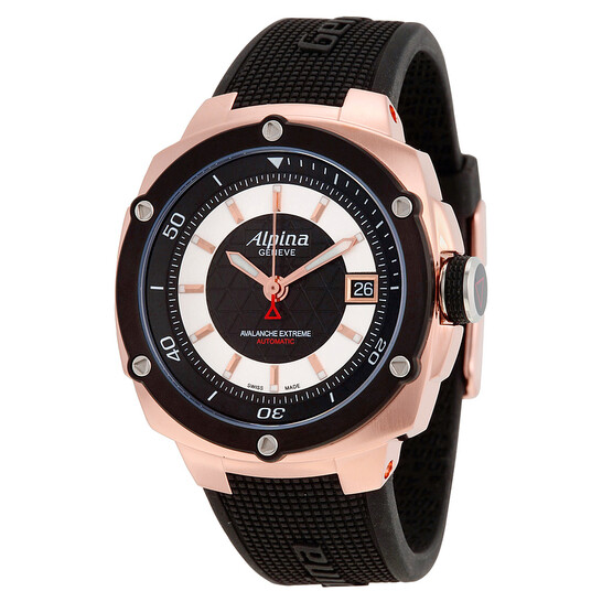 Alpina Adventure Extreme Black and Silver Dial Rubber Men's Watch