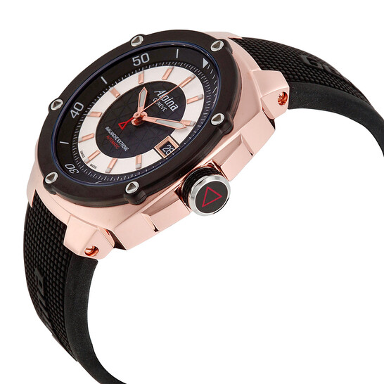 Alpina Adventure Extreme Black and Silver Dial Rubber Men's Watch