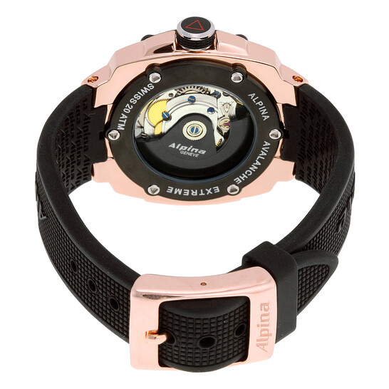 Alpina Adventure Extreme Black and Silver Dial Rubber Men's Watch