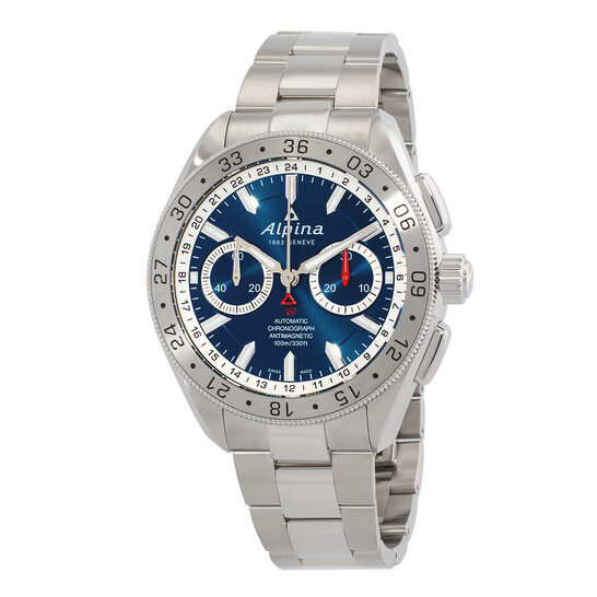 Alpina Alpiner 4 Chronograph Automatic Blue Dial Men's Watch AL