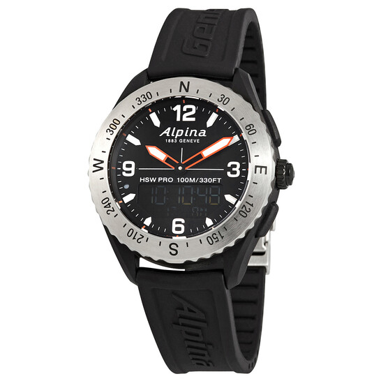 Alpina Alpiner X Quartz Black Dial Men's Smart Watch AL