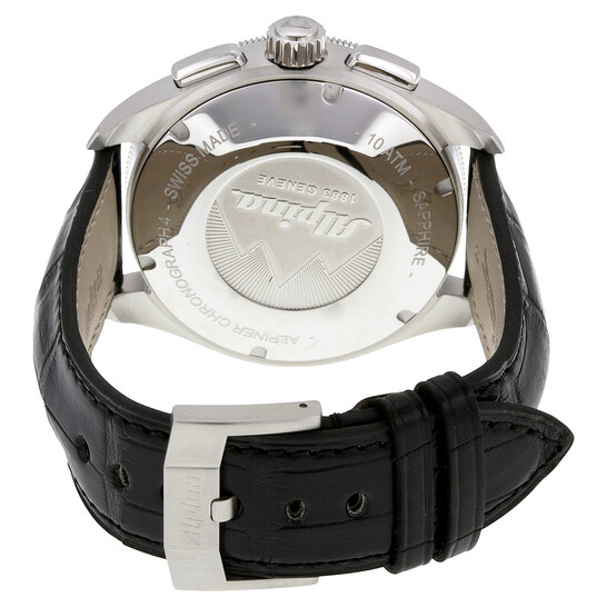 Alpina Alpiner 4 Chronograph Automatic Silver Dial Black Leather Men's Watch AL-860S5AQ6 - 546x546 Image #3