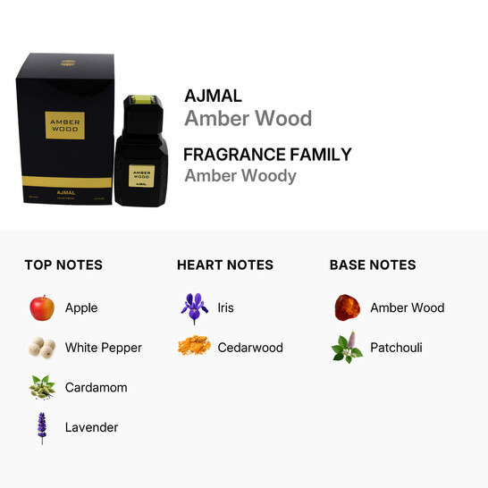 Ajmal Amber Wood by Ajmal for Unisex - 3.4 oz EDP Spray