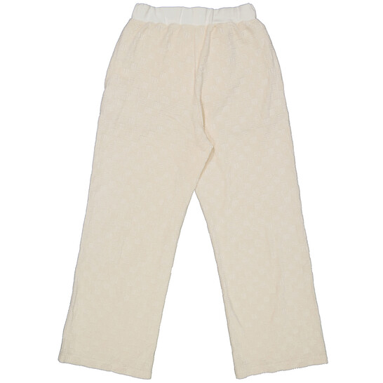 Ambush Asparagus White Cotton Blend Monogram Sweatpants