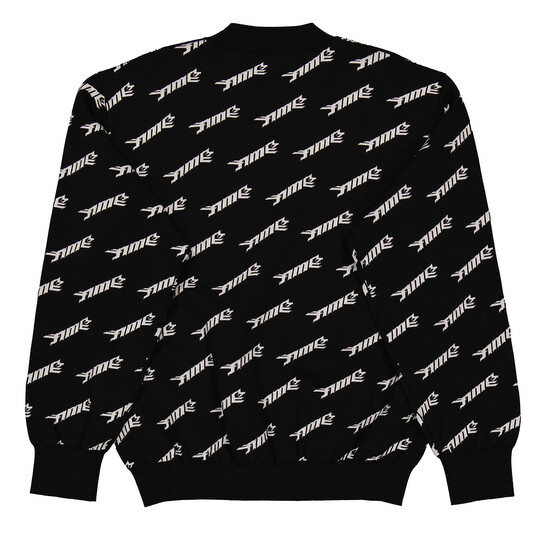 Ambush Men's Black All-Over Logo Crew Knit Sweater, Size