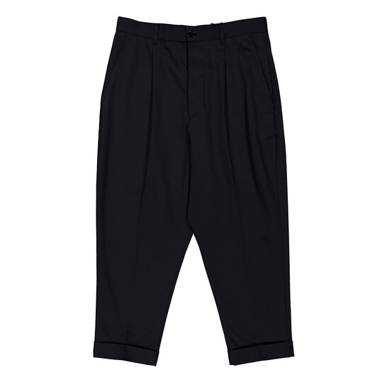 パンツ AMIPARIS Loose fit trousers BLACK AMI PARIS - WIDE BLACK WOOL AND VISCOSE TROUSERS – LE LABO STORE