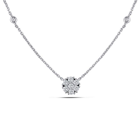 ★SENTIMENTS★ NO.452 NECKLACE Amour 1/3 CT TW Diamond Necklace In 14K White Gold JMS005470
