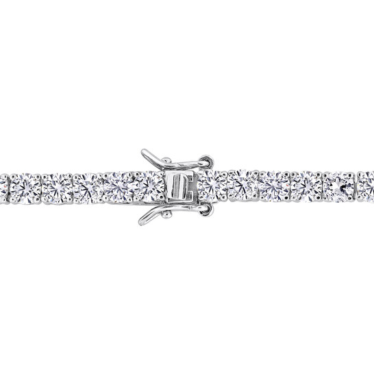 AMOUR 14 1/4 CT TGW Created White Sapphire Bracelet In Sterling Silver AMOUR 14 1/4 CT TGW Created White Sapphire Bracelet In Sterling Silver - 546x546 Image #2