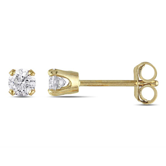 AMOUR 1/4 CT TW Diamond Stud Earrings in 10K Yellow Gold - 546x546