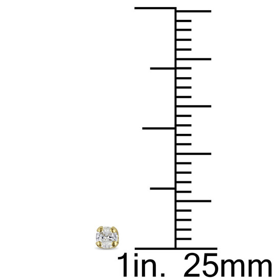 AMOUR 1/10 CT TW Diamond Stud Earrings In 14K Yellow Gold AMOUR 1/10 CT TW Diamond Stud Earrings In 14K Yellow Gold - 546x546 Image #2