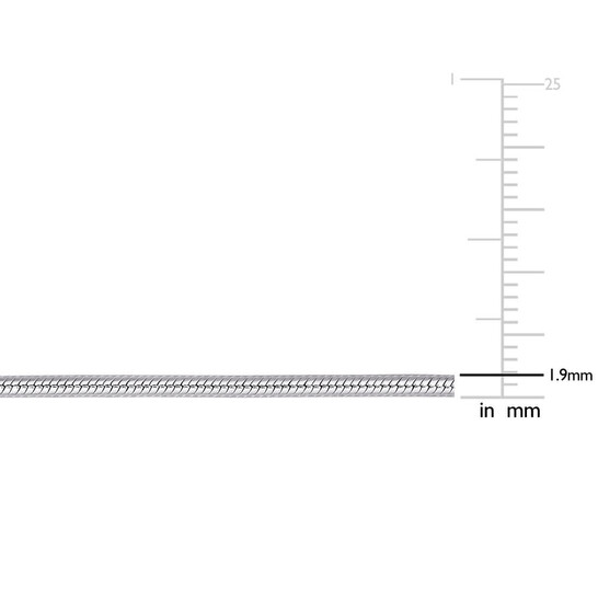 AMOUR 1.9mm Snake Chain Necklace In Sterling Silver, 20 In - 546x546 Image #3