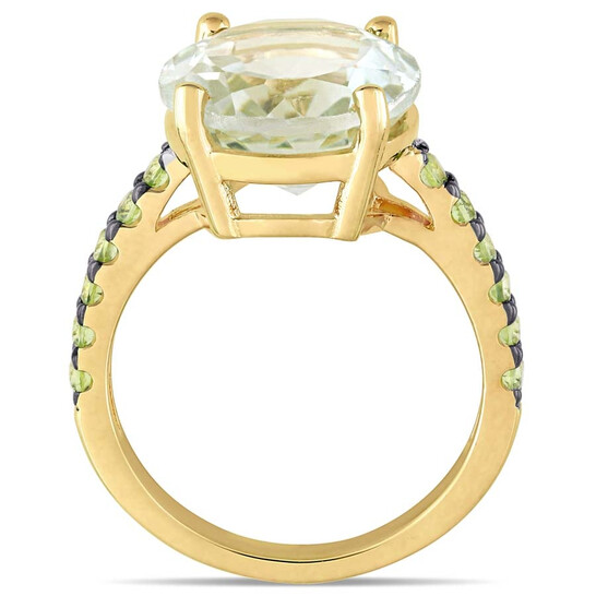 Amour 8 CT TGW Green Amethyst Peridot Fashion Ring Yellow Silver Black Rhodium Plated JMS005406 - 546x546 Image #3