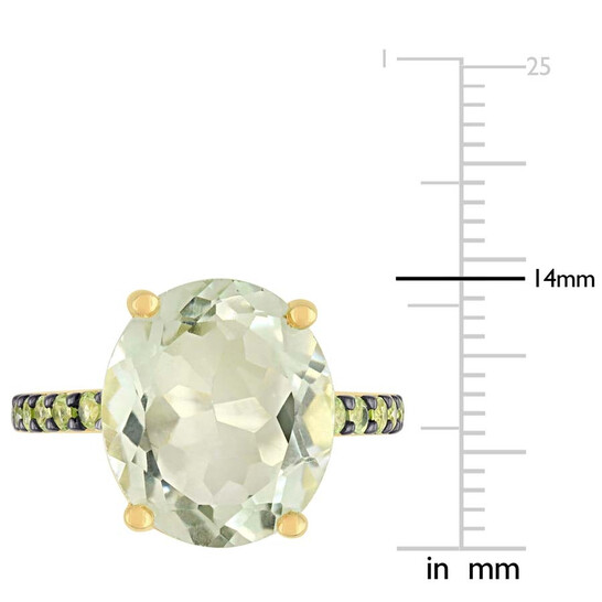 Amour 8 CT TGW Green Amethyst Peridot Fashion Ring Yellow Silver Black Rhodium Plated JMS005406 - 546x546 Image #5