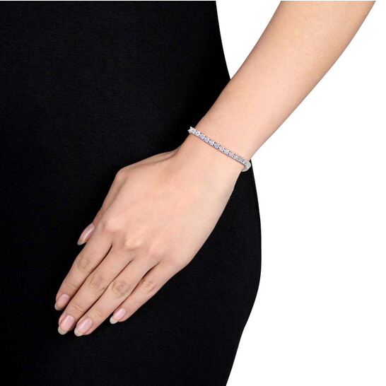 AMOUR 1/4 CT TW Diamond Tennis Bracelet In Sterling Silver - 546x546 Image #3