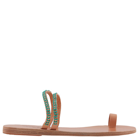 Ancient Greek Sandals Ladies Skalida Flat Sandals, Brand Size 35