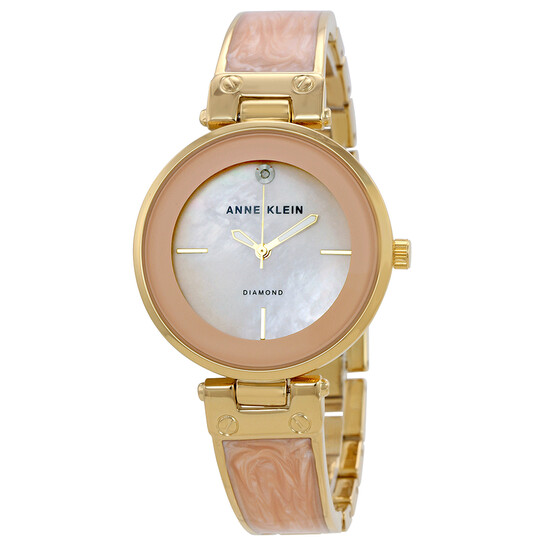 authentic diamond , pearl faced,  bracelet Anne Klein watch Anne Klein New York Two Tone Diamond Octagon Women main image 4