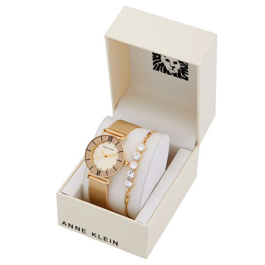 Anne Klein Quartz Gold Dial Ladies Watch and Bracelet Set AK  display picture 2