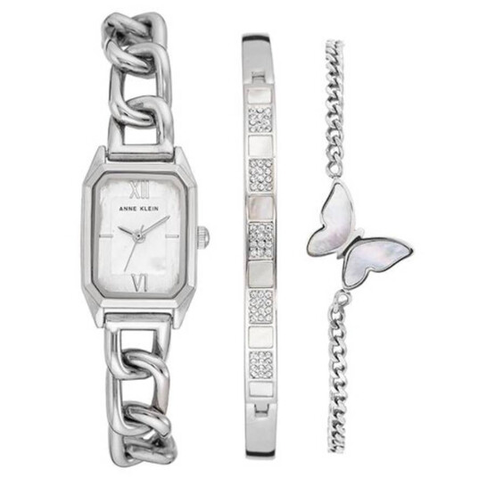 Anne Klein Quartz White Dial Ladies Watch and Bracelet Set  display picture 1