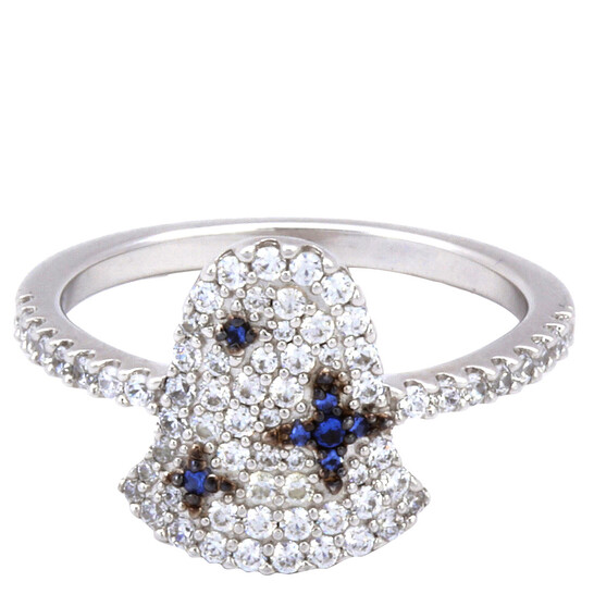 Apm Monaco Ladies Sterling Silver With White / Blue Crystal