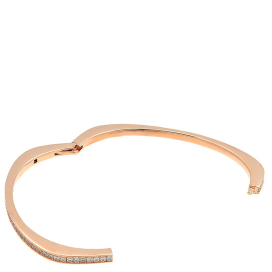 Apm Monaco Rose Alloy Dainty Pave Bangle, Size S PB4821OX