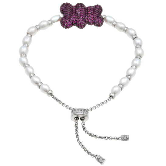 [ANON] Smile Bracelet ★アイドル着用★ Apm Monaco Yummy Bear Adjustable Pearl Bracelet AB4832MD