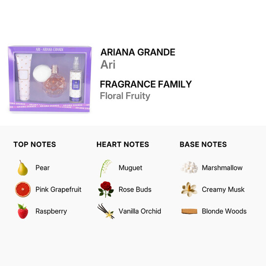 Ariana Grande Ari by Ariana Grande for Women - 3 Pc Gift Set 3.4oz