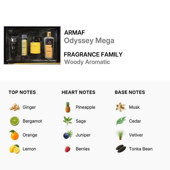 Armaf Men's Odyssey Mega Gift Set Fragrances 6294015175523