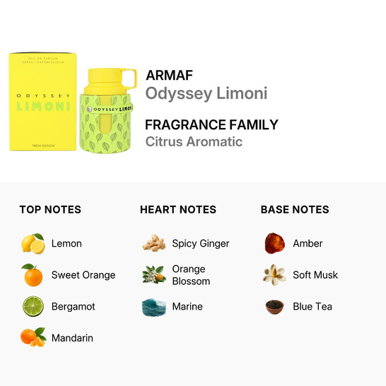 Armaf Unisex Odyssey Limoni Fresh Edition EDP Spray 2.0 oz