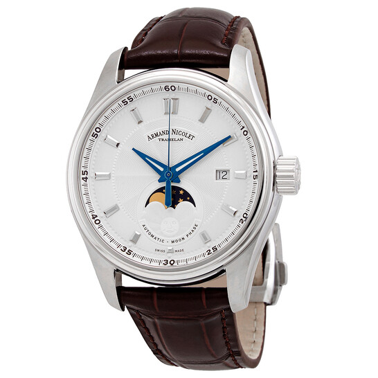 Armand Nicolet MH2 Moonphase Automatic Silver Dial Men's Watch