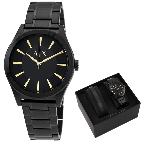 Armani Exchange Active Black Dial Men's Gift Set AX7102