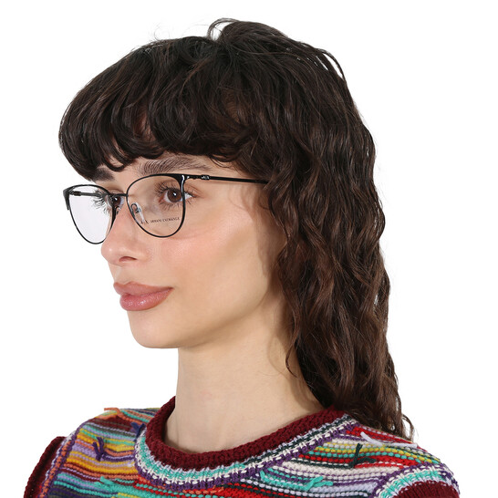 Armani Exchange Demo Oval Ladies Eyeglasses AX1034 6000 52
