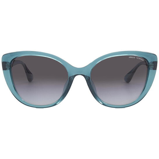 Armani Exchange Grey Gradient Cat Eye Ladies Sunglasses