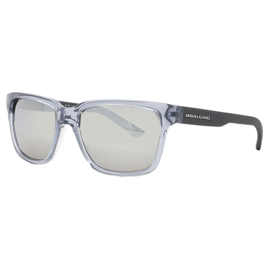 Armani Exchange Grey Mirrored Silver Square Unisex