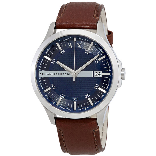 Armani Exchange Navy Dial Brown Leather Men's Watch AX2133 - 546x546