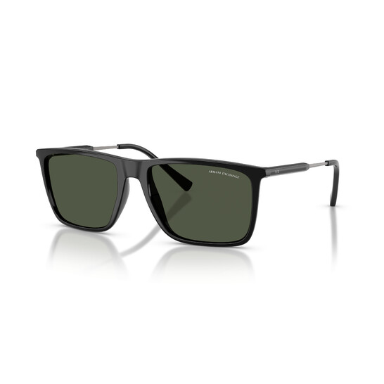 Armani Exchange Polarized Green Square Men's Sunglasses AX4160SF