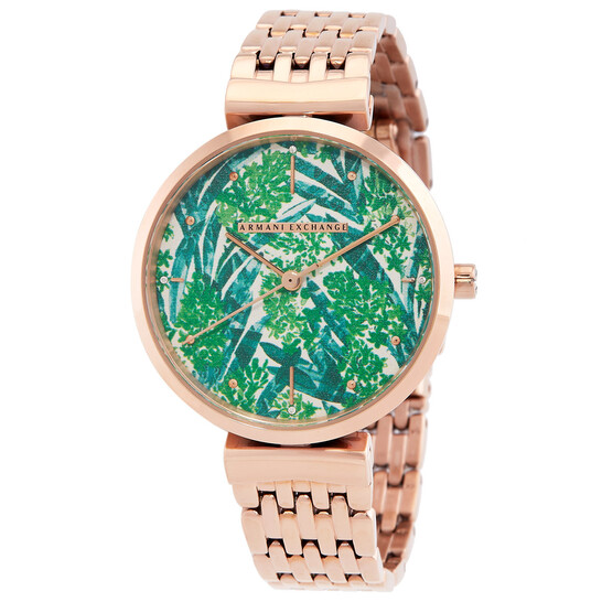 Armani Exchange ZOE Quartz Green Dial Ladies Watch AX5915 - Main Image